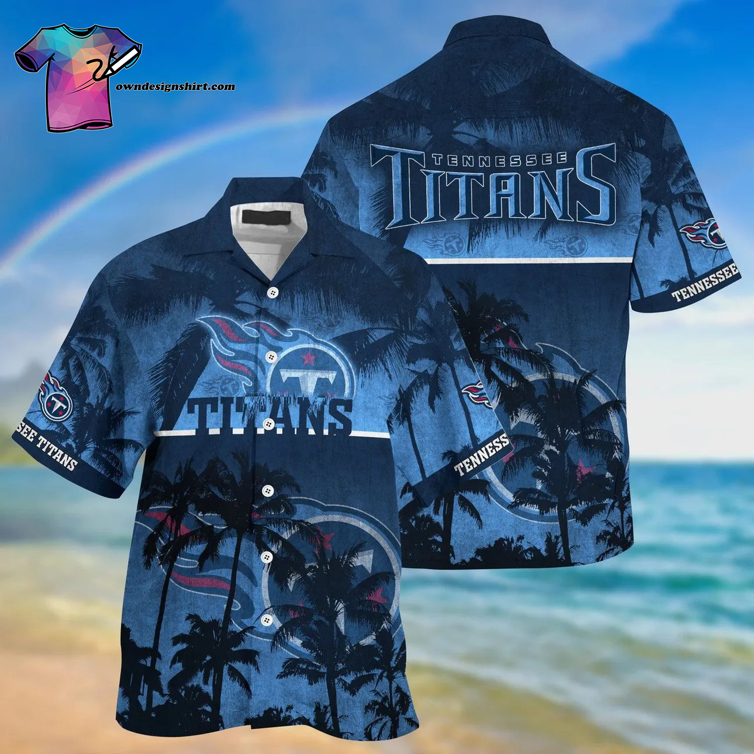 Tennessee Titans Parrot Floral Summer Aloha Hawaiian Shirt