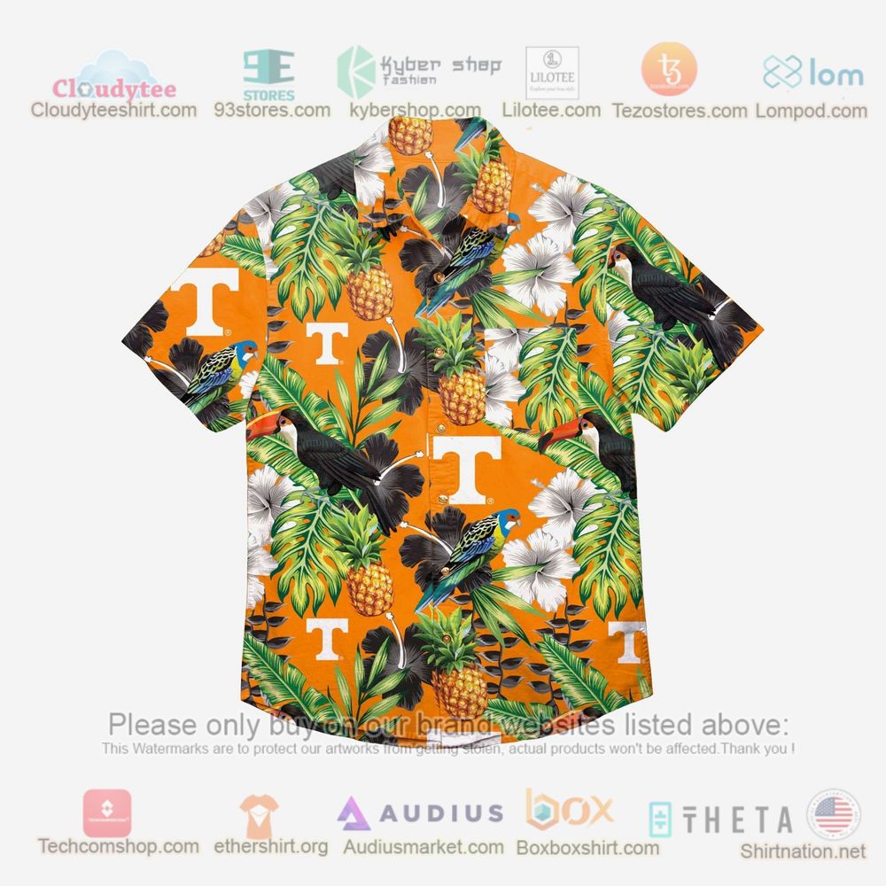 Tennessee Volunteers Columbia PFG Slack Tide Camp Tennessee Orange Hawaiian Shirt