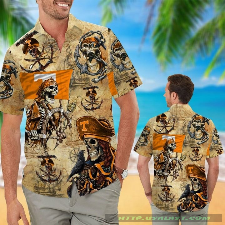 Tennessee Volunteers Skeleton Tropical Hawaiian Shirt