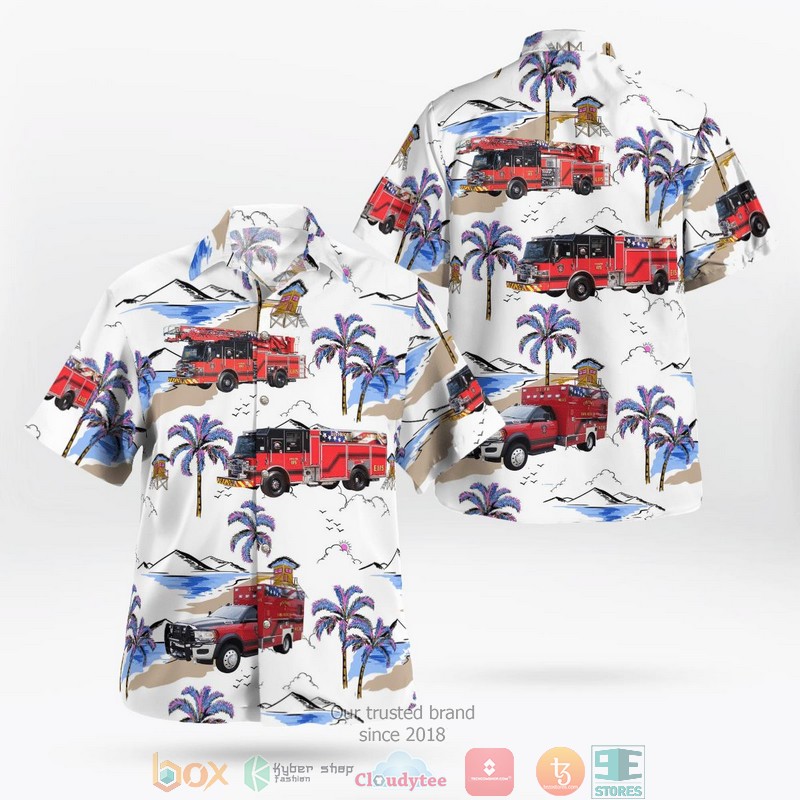 Texas Bexar County ESD 10 Fire Division Hawaiian Shirt