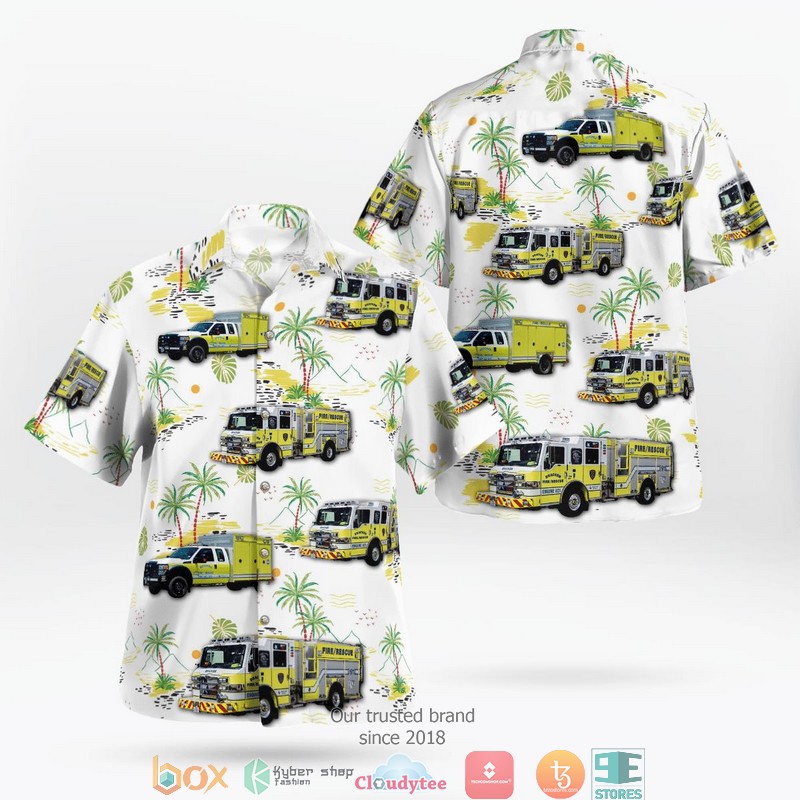 Texas Bexar County District 7 Fire Rescue Hawaiian Shirt