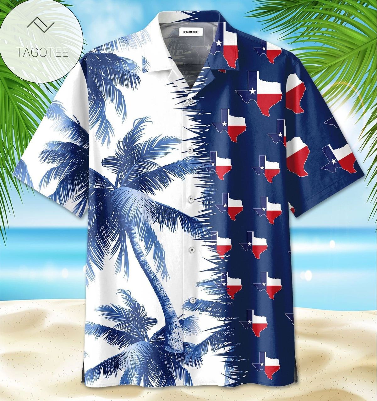 Texas Bluebonnet Pattern Hawaiian Shirt