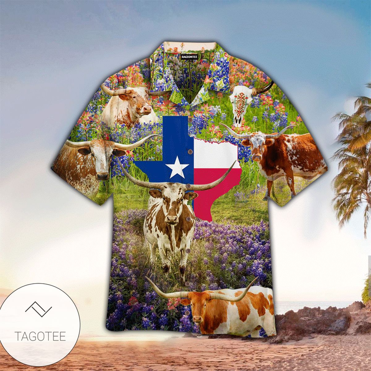 Texas Couple Cowboy Texas Hawaiian Shirt