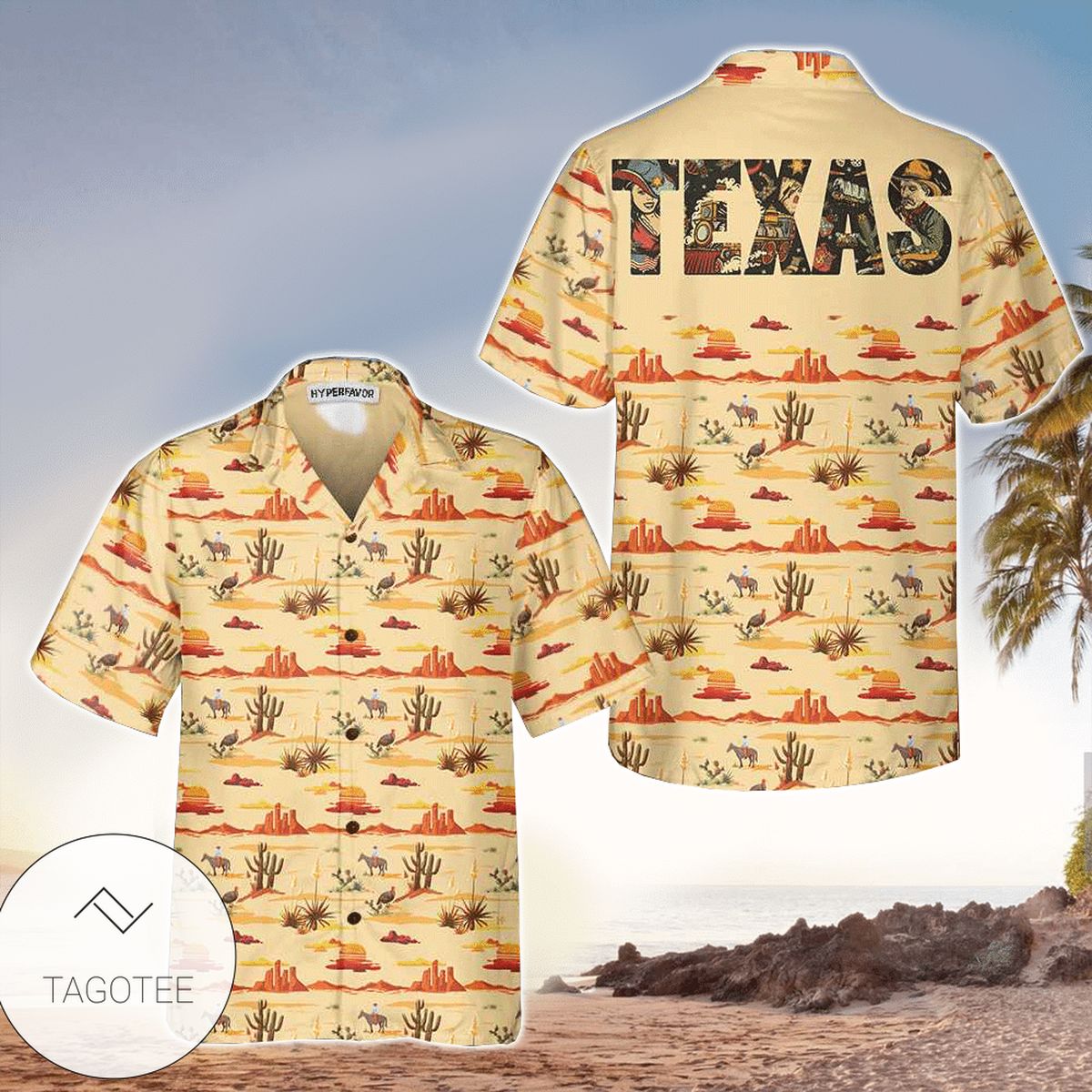 Texas Cow In Bluebonnet Field Hawaiian Shirt