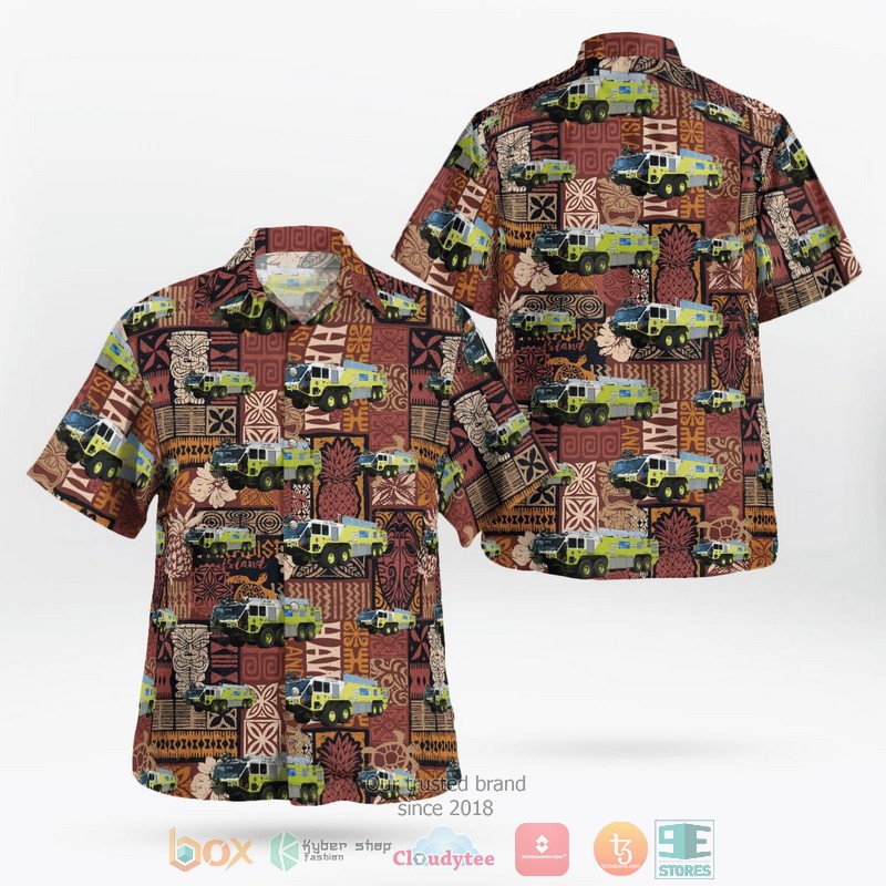 Texas Dallas Fort Worth International Airport Fire Rescue Hawaiian shirt