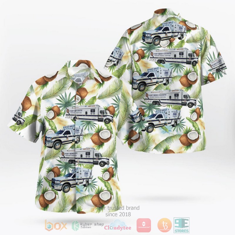 Texas Fort Worth Fire Department Hawaiian Shirt