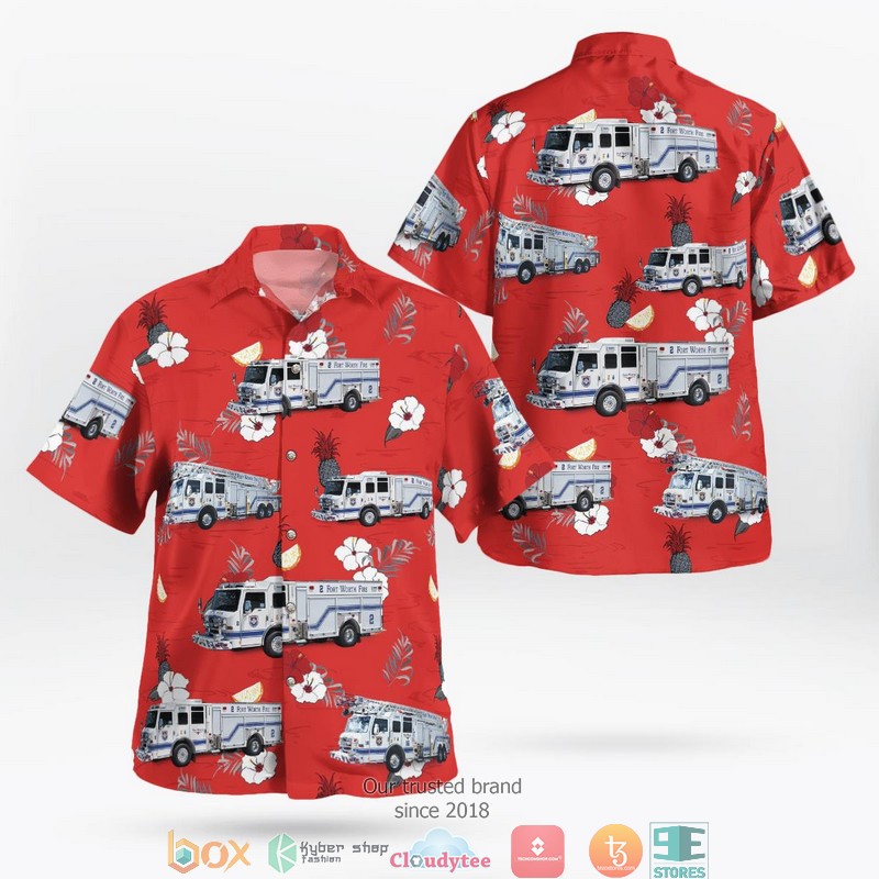 Texas Fort Worth Fire Department Hawaiian Shirt