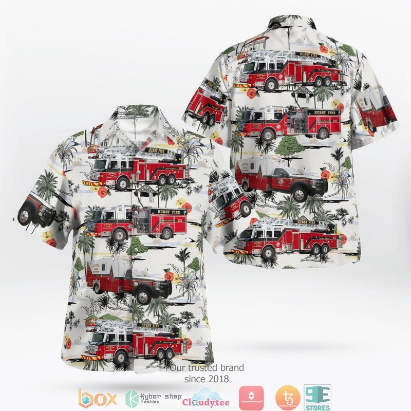 Texas Houston Fire Department Hazardous Materials HazMat Response Team Hawaiian Shirt