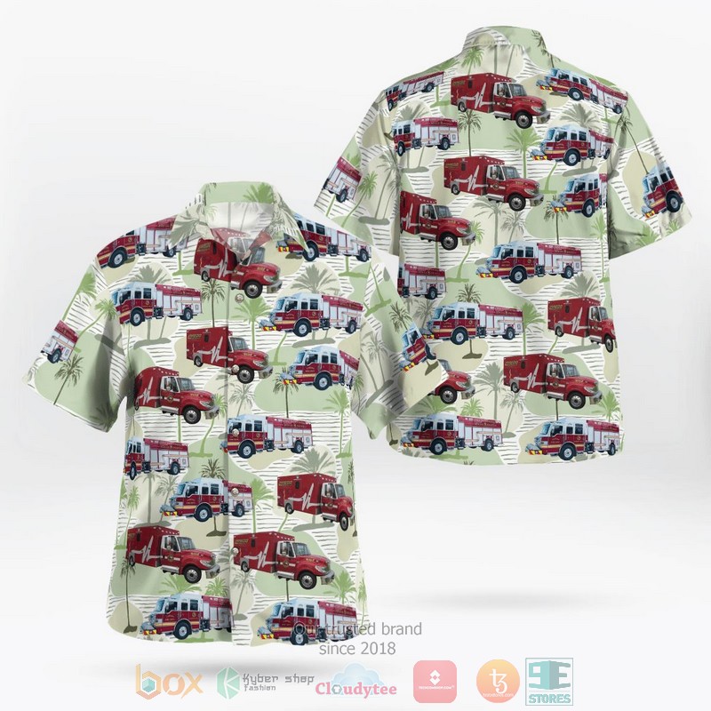 Texas Lavaca County EMS Hawaii 3D Shirt