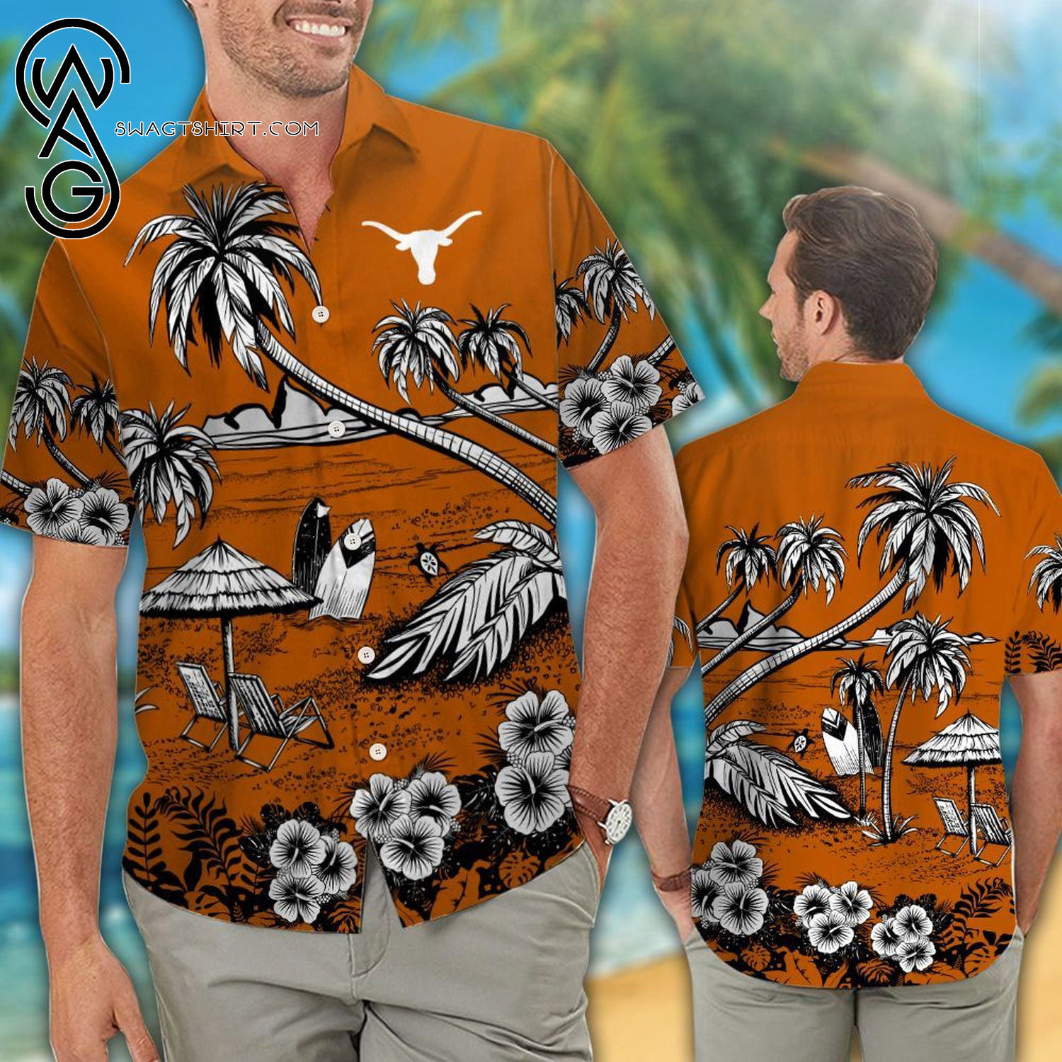 Texas Longhorns And Baby Yoda Summer Vacation Hawaiian Shirt