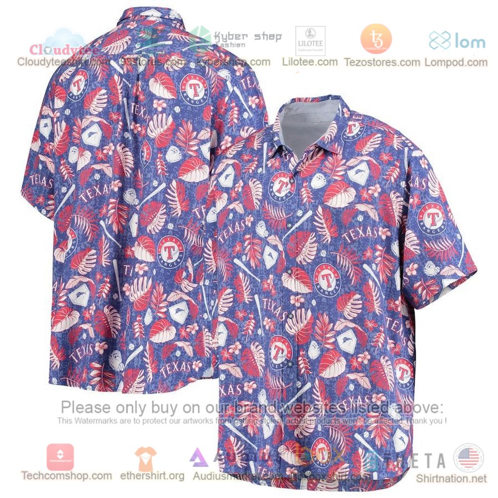 Texas Rangers Bahama Hey Batter Button-Up Hawaiian Shirt