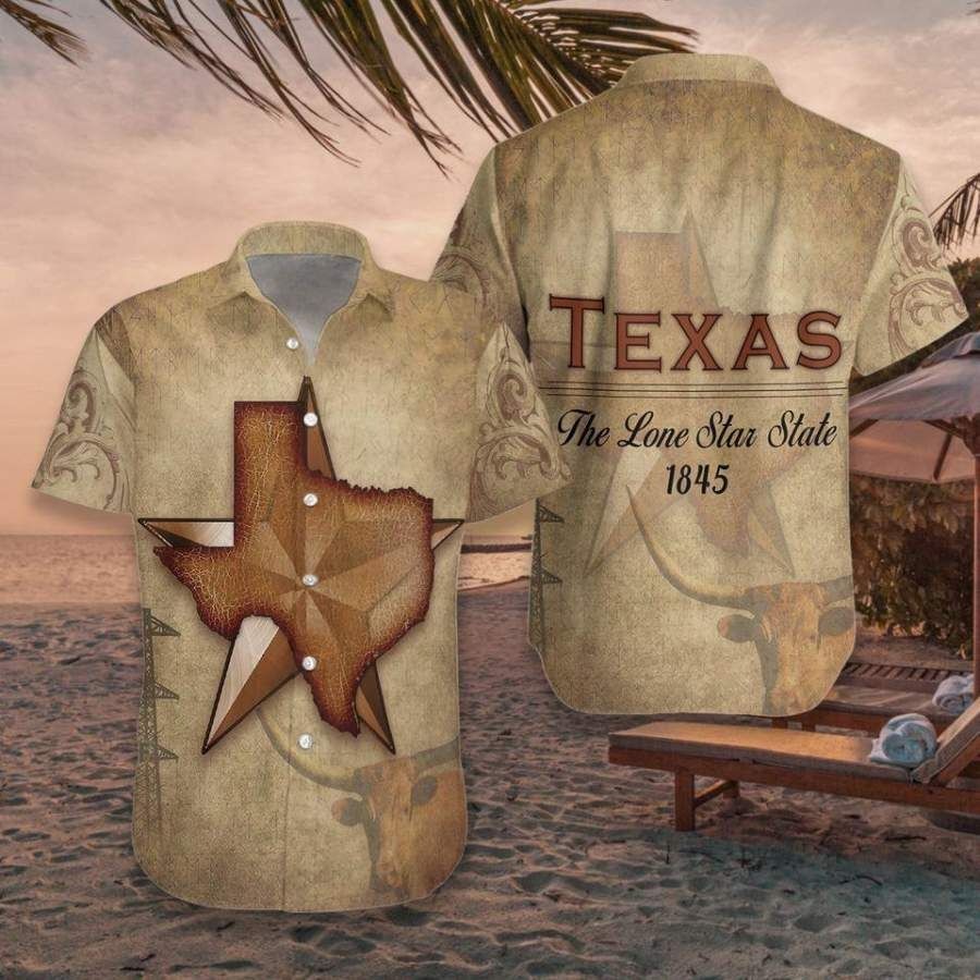 Texas State Coconut Hawaiian Shirt