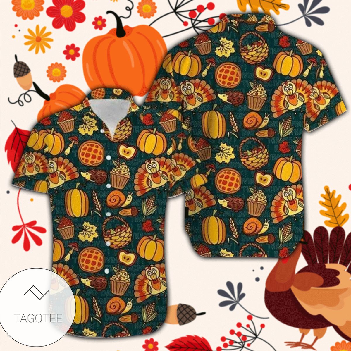 Thanksgiving Comfortable Colorful Hawaiian Shirt