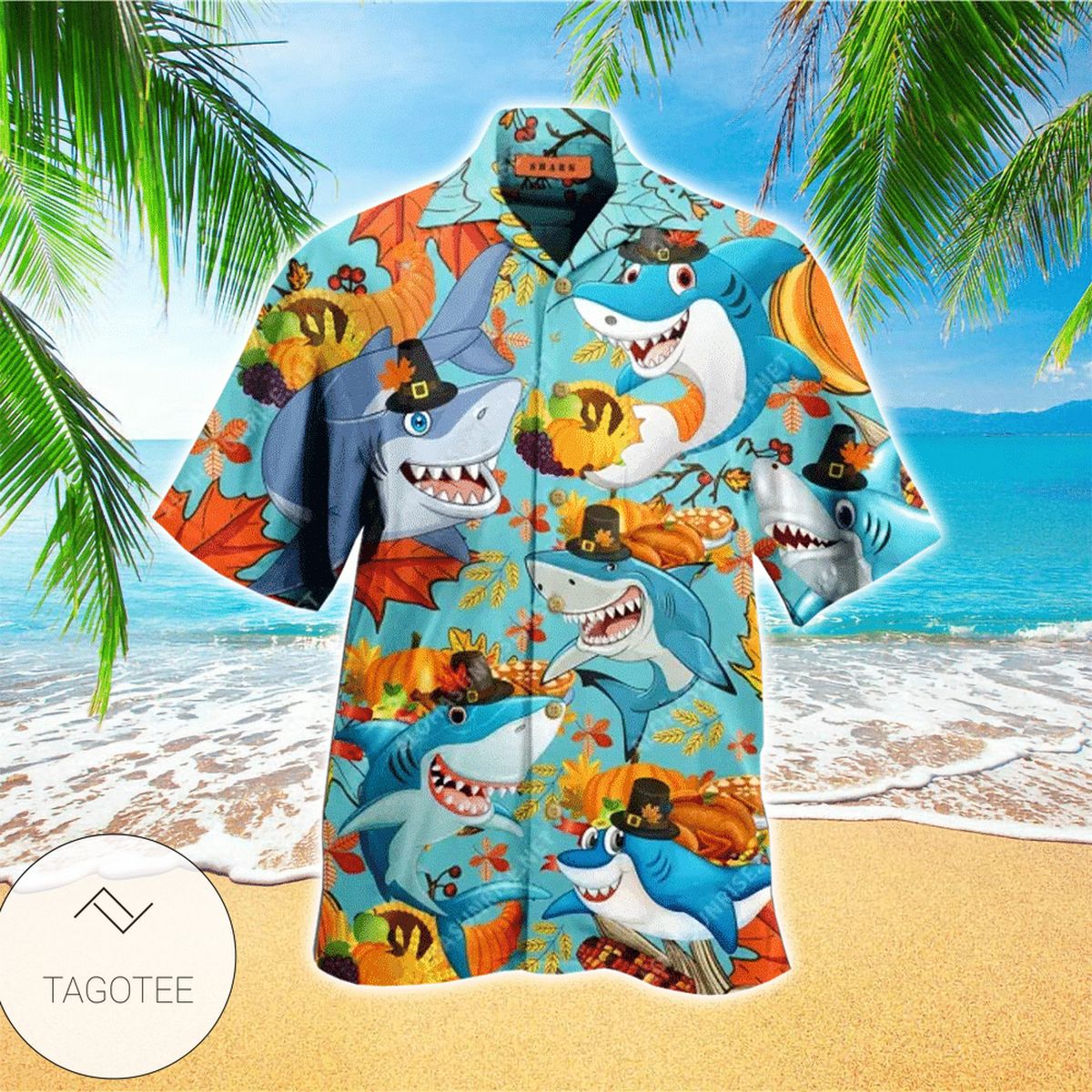 Thanksgiving Pumpkin Pie Cream Hawaiian Shirt