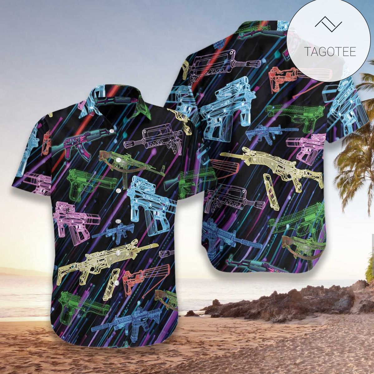 The Batman All Over Print Summer Short Sleeve Hawaiian Beach Shirt – White