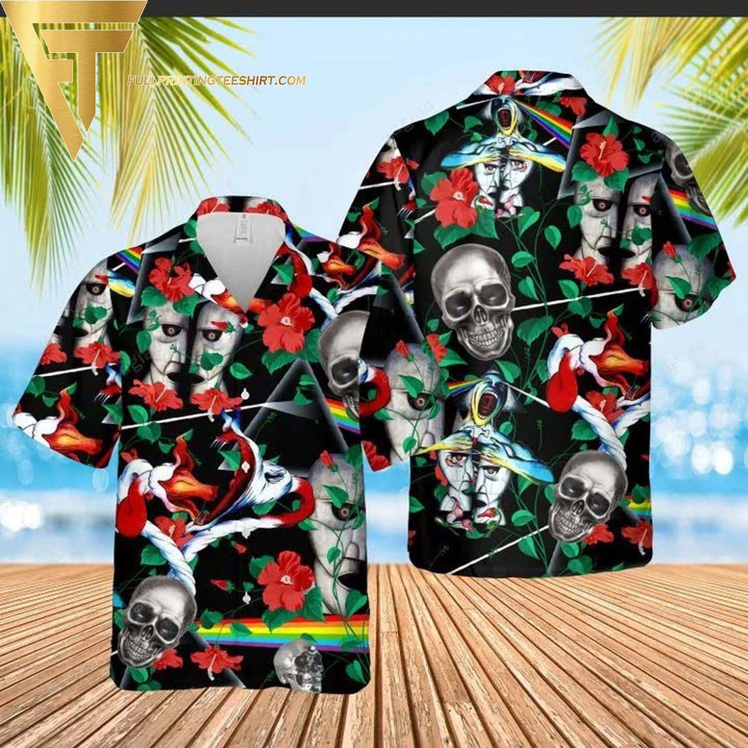 The Grateful Dead Rock All Over Print Aloha Hawaiian Shirt And Beach Short