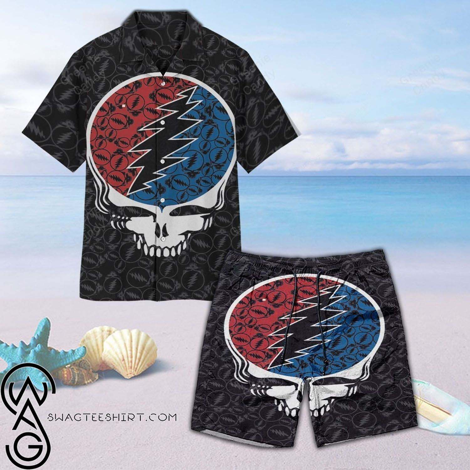 The Grateful Dead Rock All Over Print Aloha Hawaiian Shirt And Beach Short