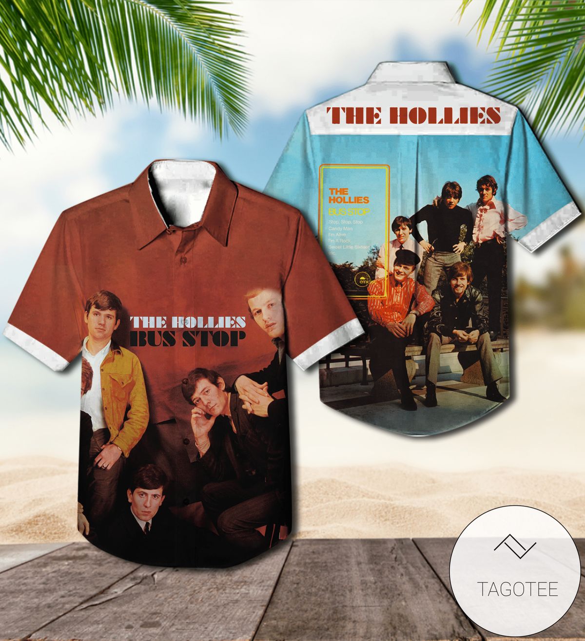 The Hollies Distant Light Album Cover Hawaiian Shirt