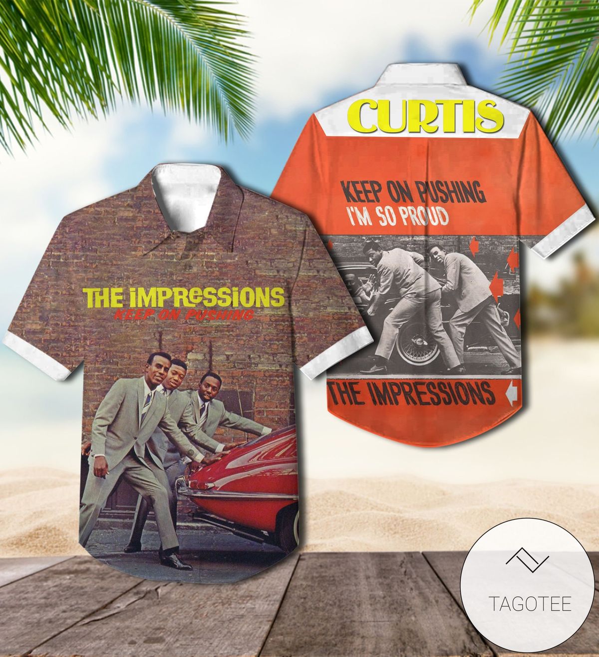 The Impressions One By One Album Cover Hawaiian Shirt