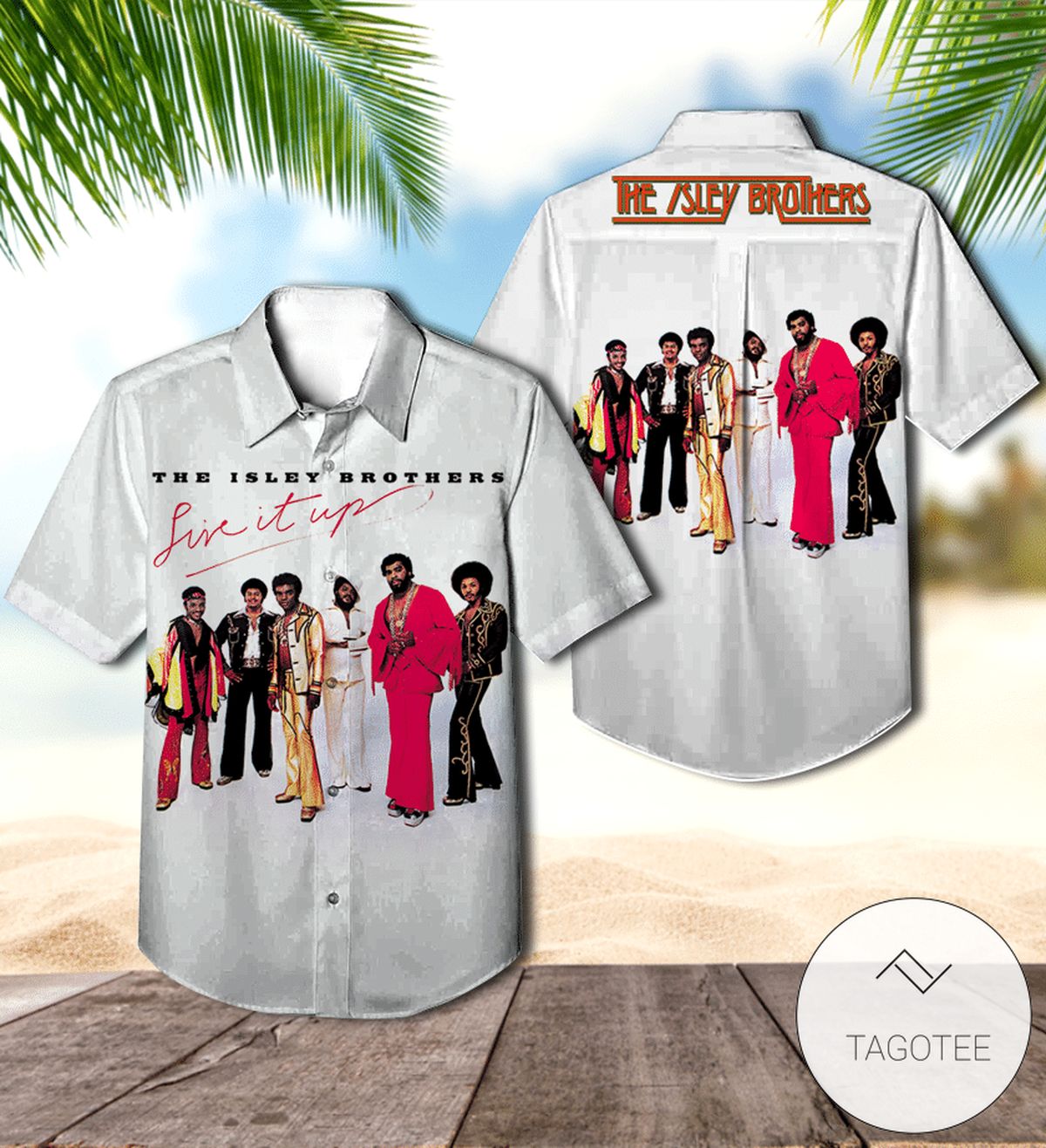 The Isley Brothers The Heat Is On Album Cover Hawaiian Shirt