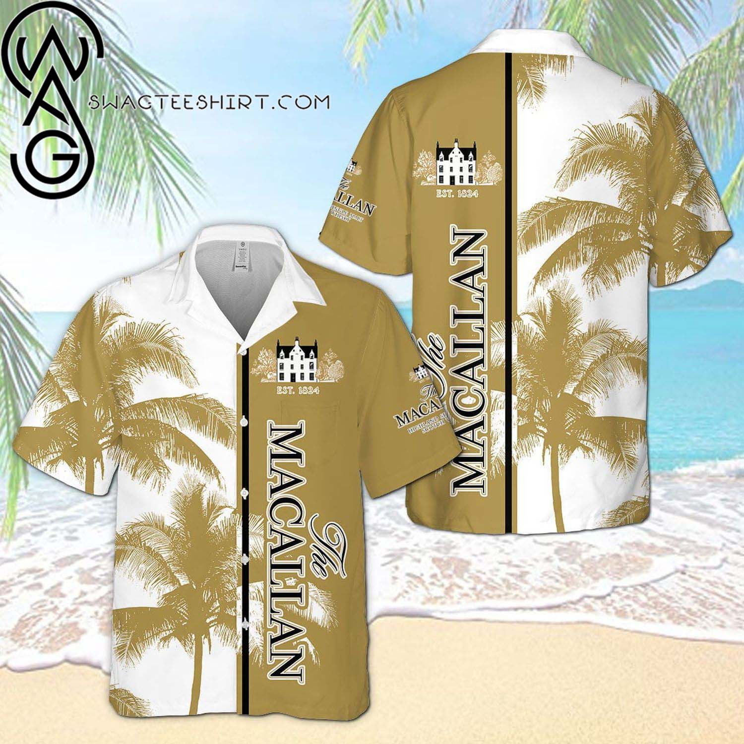 The Macallan Palm Tree Summer Outfits Hawaiian Shirt