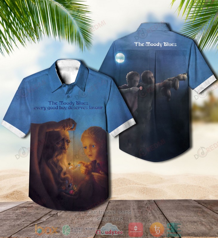 The Moody Blues Every Good Boy Deserves Favour Blue Hawaiian Shirt