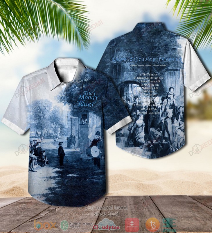 The Moody Blues Long Distance Voyager Short Sleeve Hawaiian Shirt