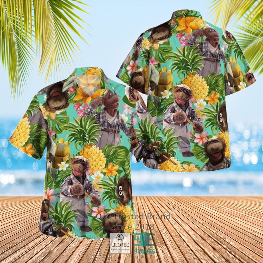 The Muppet Brown Bear Cartoon Casual Hawaiian Shirt