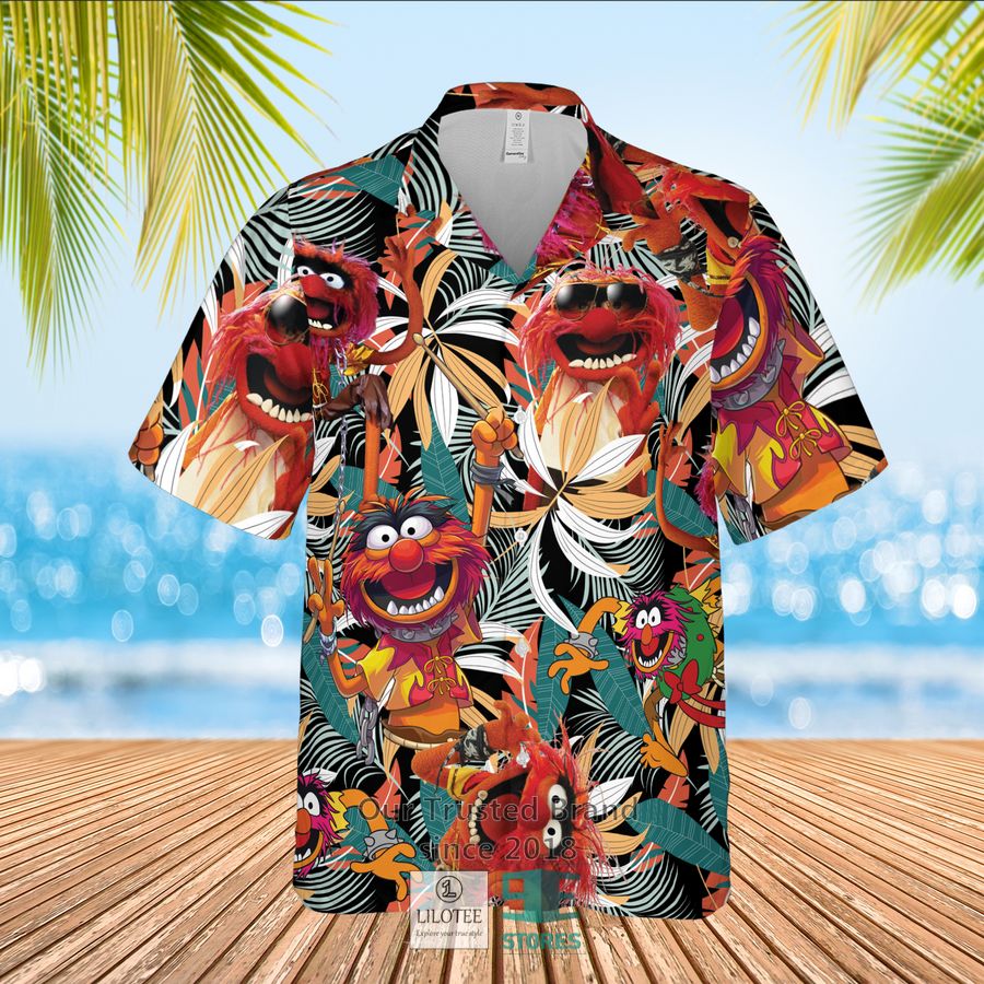 The Muppet Show Animal Tropical Forest Blue Hawaiian Shirt