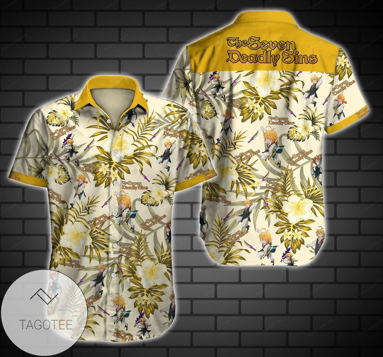 The Simpson Graphic Print Short Sleeve Hawaiian Casual Shirt