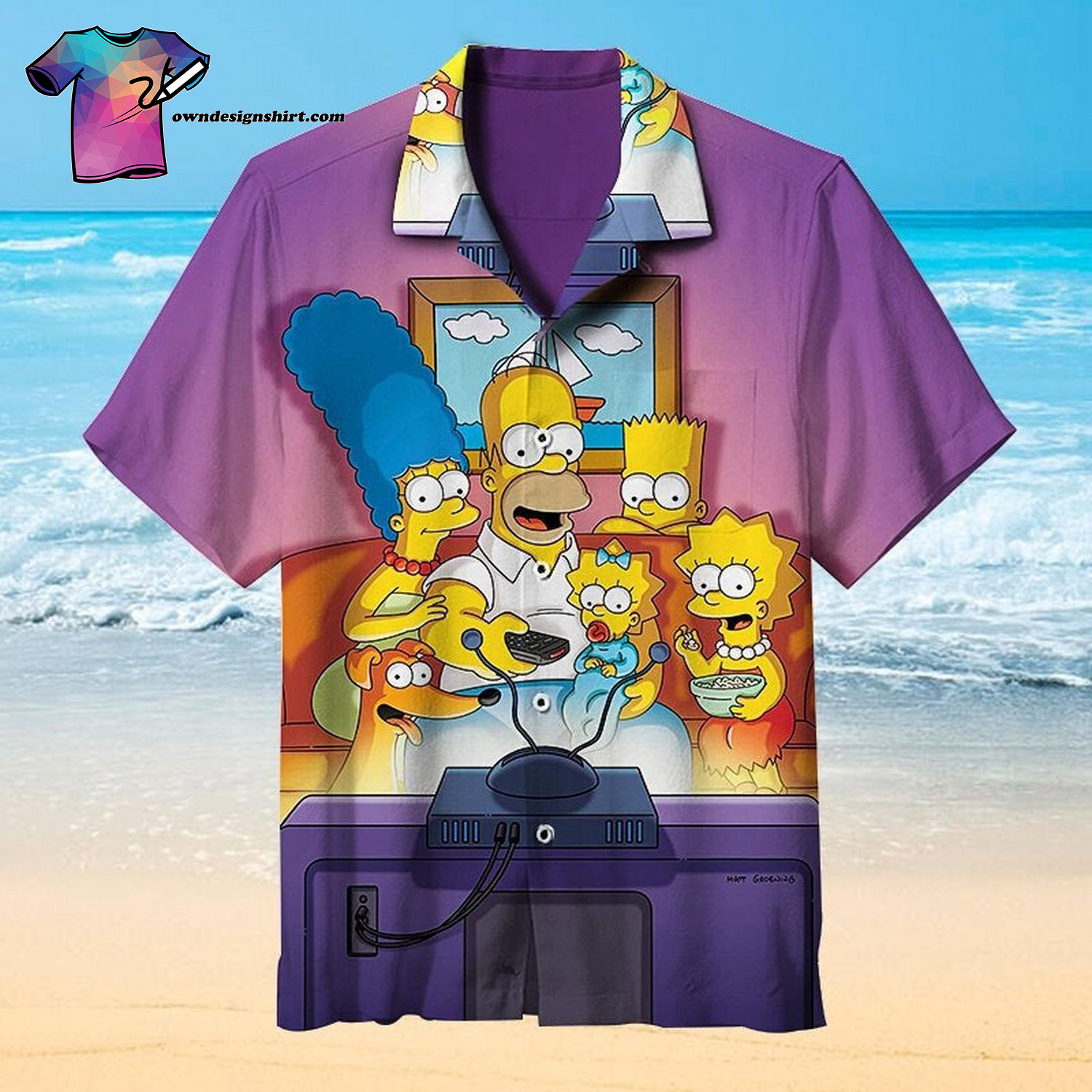 The Simpsons Simpson Family Summer Hawaiian Shirt