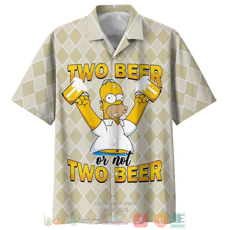 The Simpsons Two Beer Or Not Two Beer Hawaiian Shirt