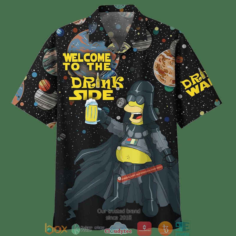 The Simpsons Welcome To The Drinks Side Short Sleeve Hawaiian Shirt