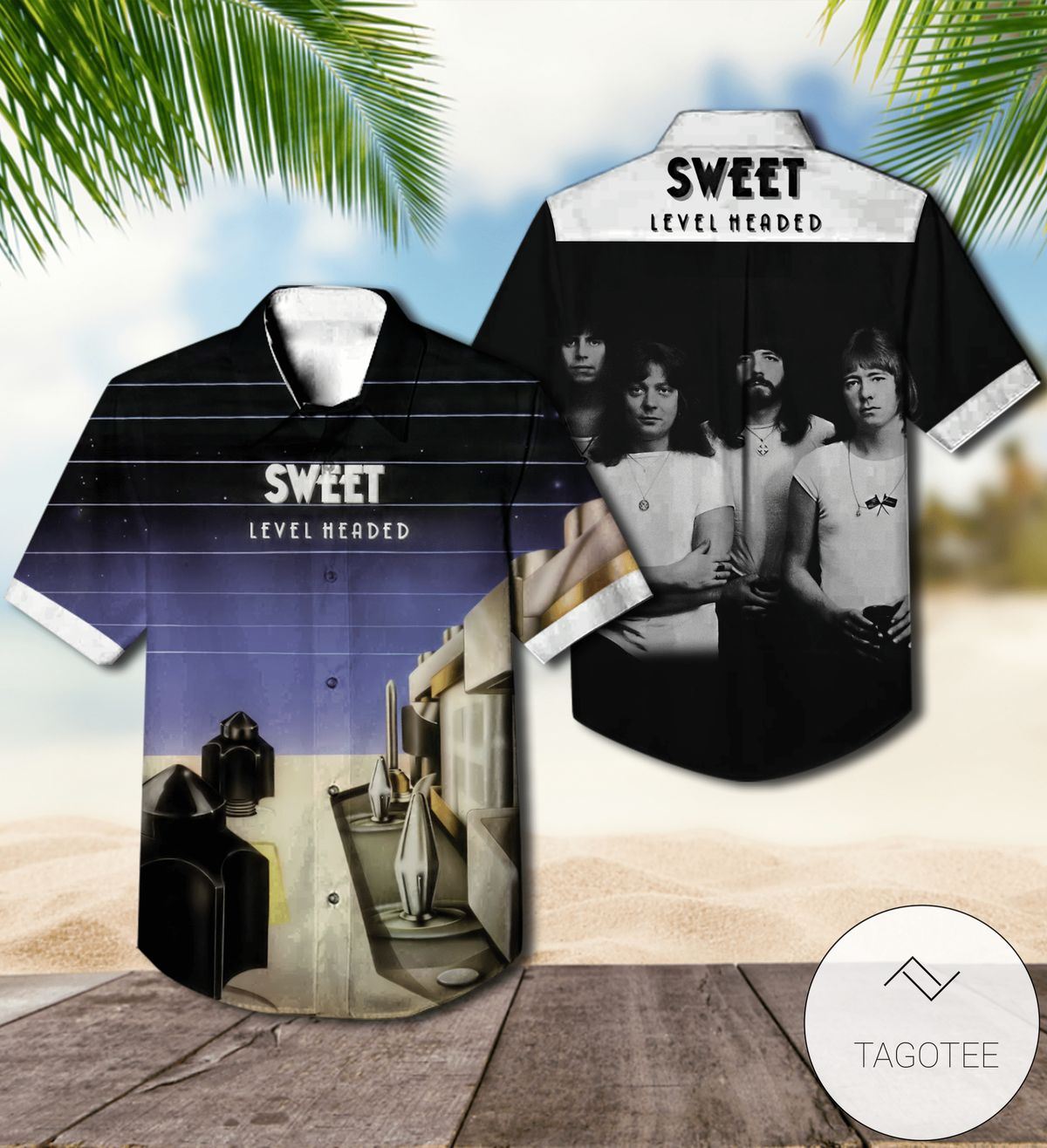 The Sweet Greatest Hits Album Cover Hawaiian Shirt