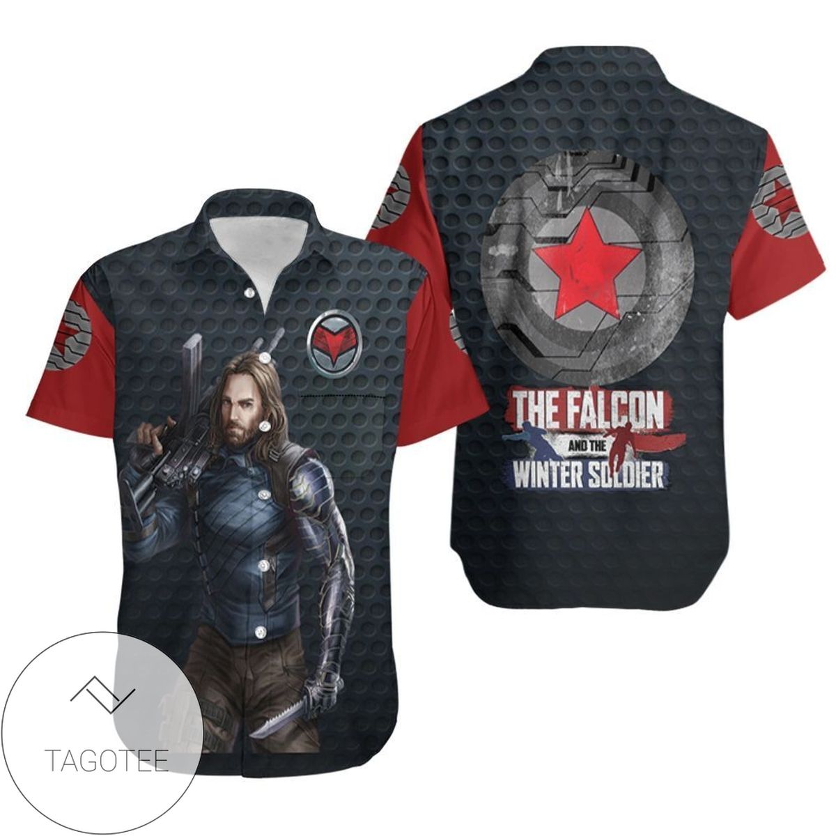 The Winter Soldier Real Assassin Hawaiian Graphic Print Short Sleeve Hawaiian Casual Shirt