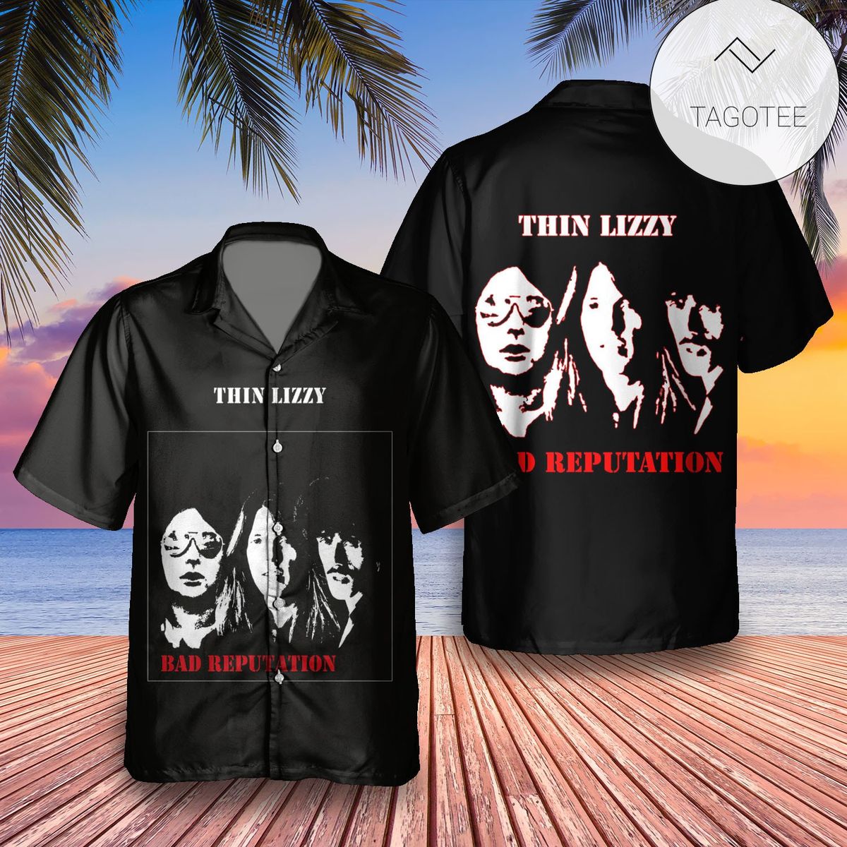 Thin Lizzy Black Rose A Rock Legend Album Cover Hawaiian Shirt