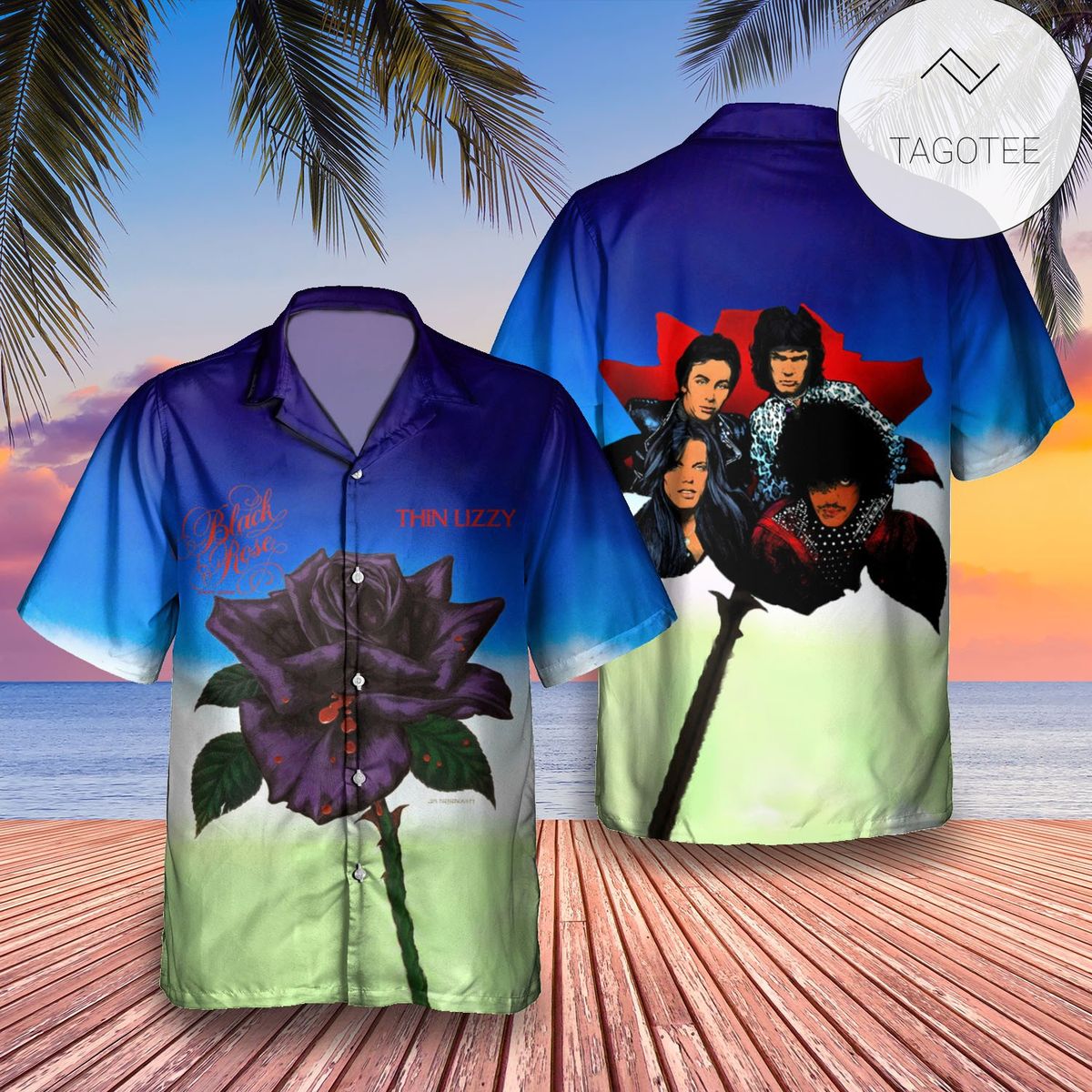 Thin Lizzy Chinatown Album Cover Hawaiian Shirt