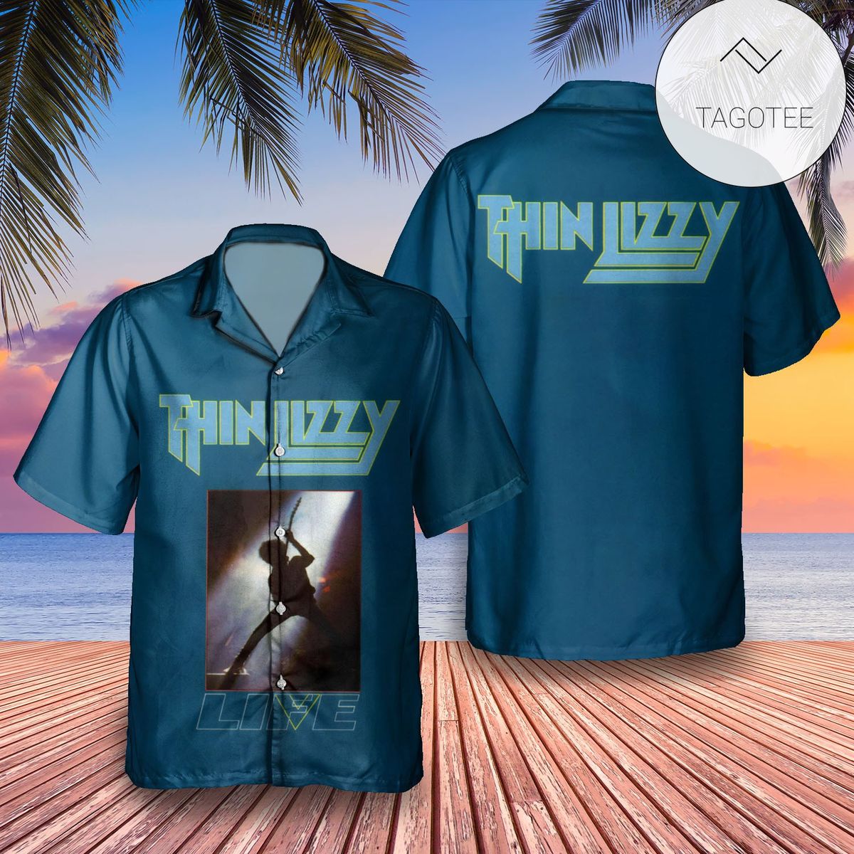 Thin Lizzy Nightlife Album Cover Hawaiian Shirt