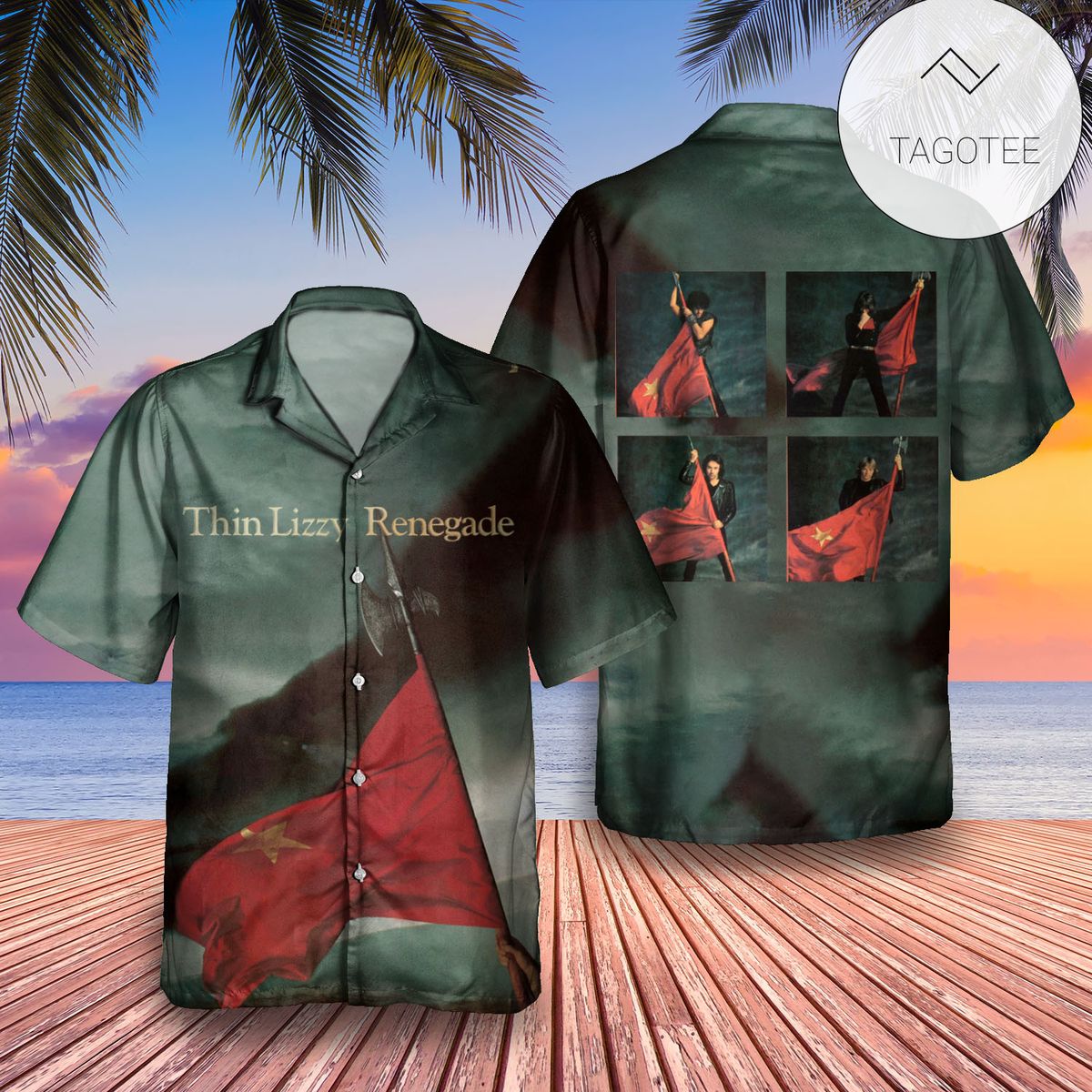 Thin Lizzy Nightlife Album Cover Hawaiian Shirt