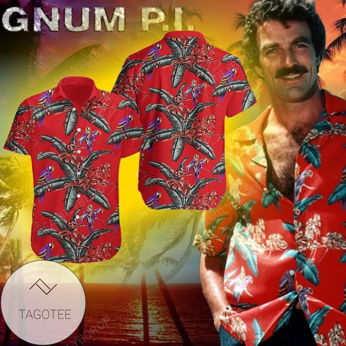 Thomas Magnum Tom Selleck In Magnum Ver 3 Summer Hawaiian Shirt