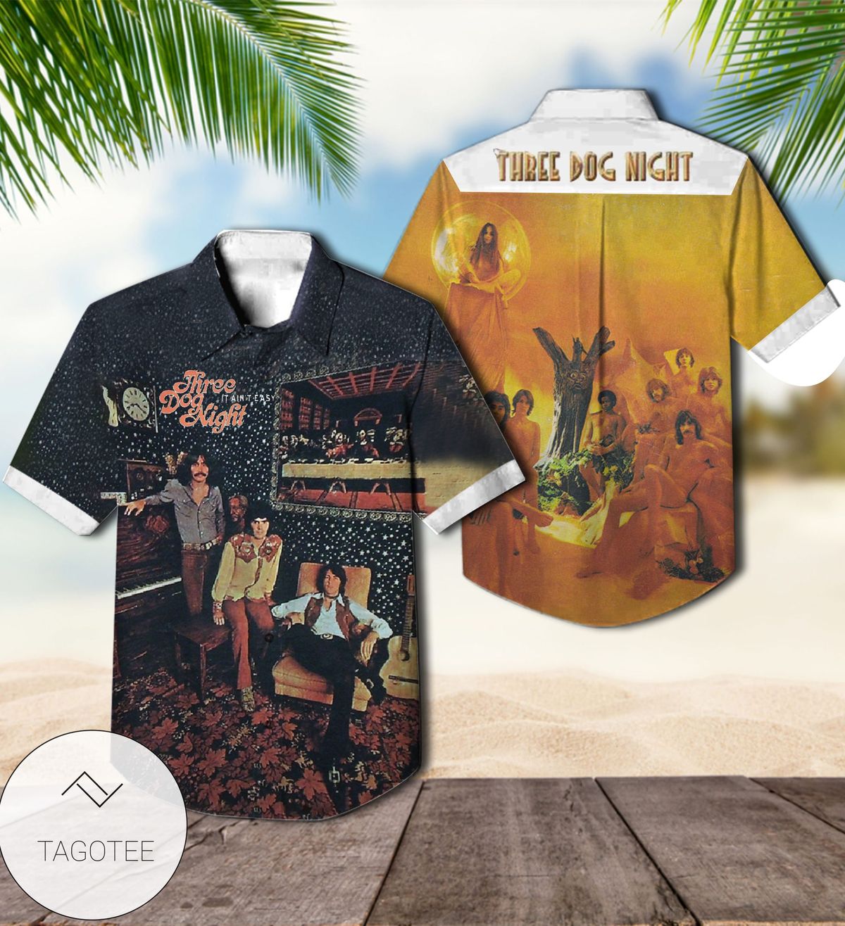 Three Dog Night Naturally Album Cover Hawaiian Shirt