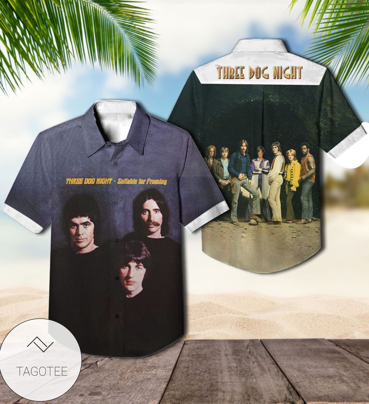 Three Dog Night Naturally Album Cover Hawaiian Shirt