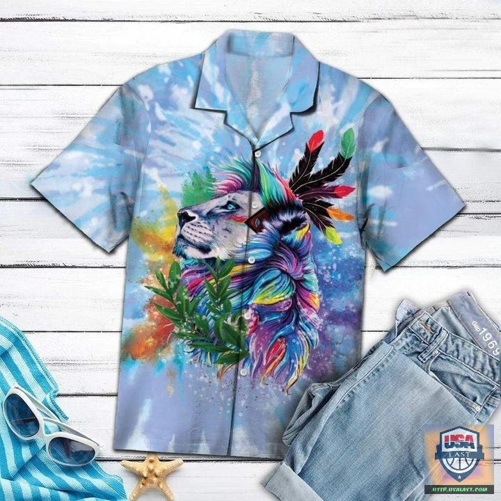 Tie-Dye Hippie Black Cat Hawaiian Shirts