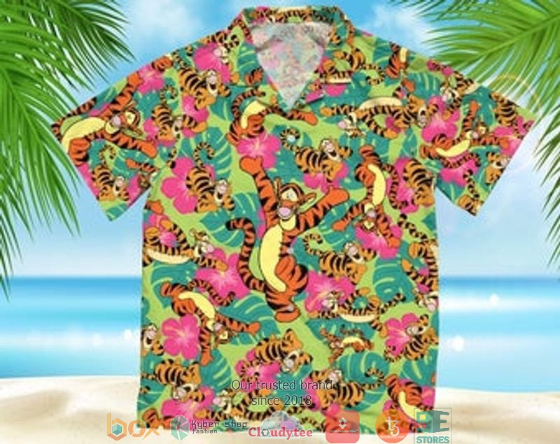 Tigers hunting pattern Hawaiian Shirt