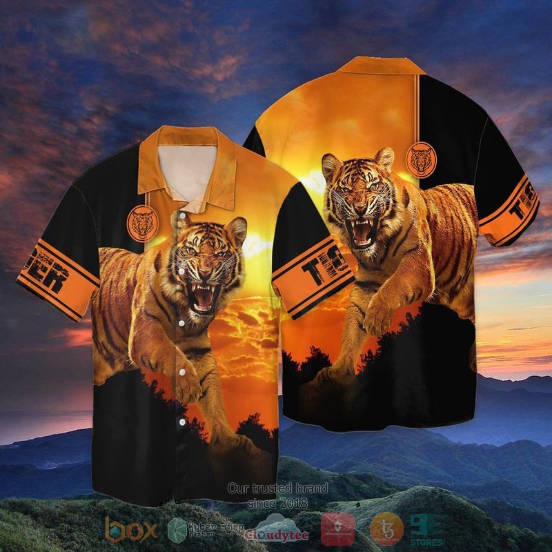 Tiger Funny Animal Lovers Short Sleeve Hawaiian shirt