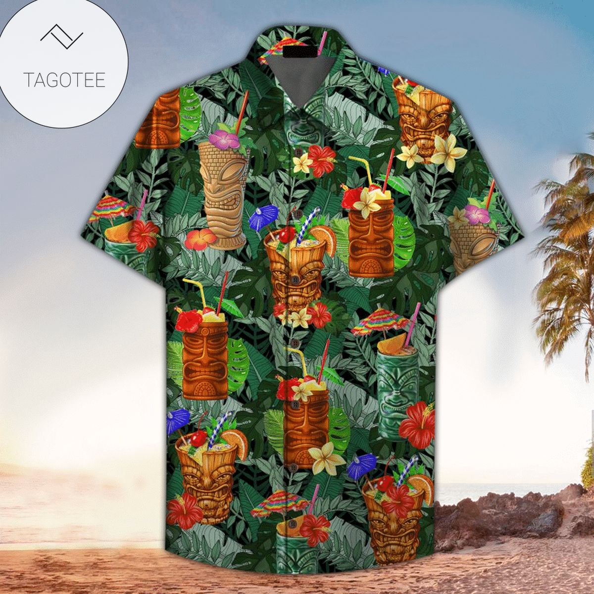 Tiki Parrot Hawaiian Shirt