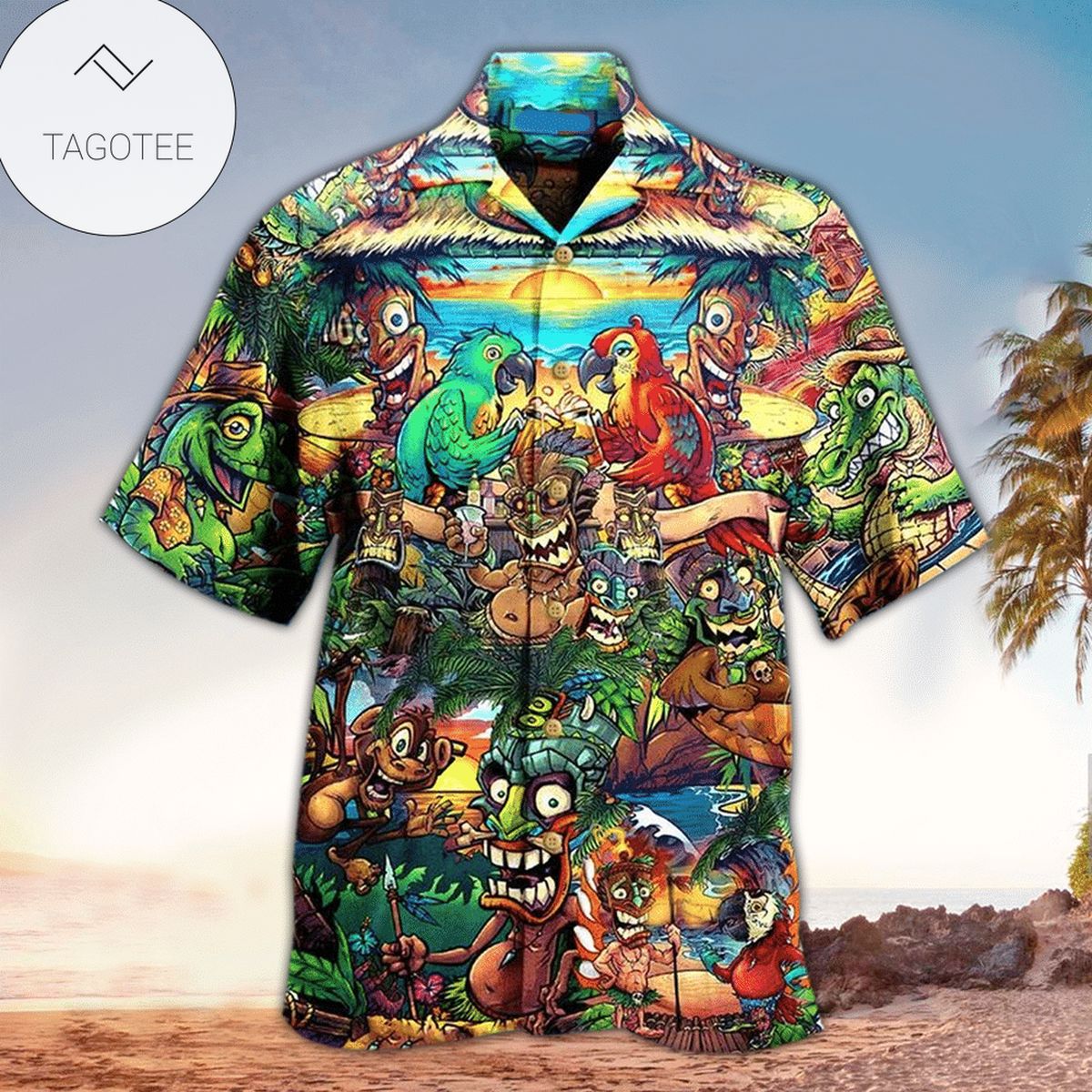 Tiki Tiki Hippie Hawaiian Shirt