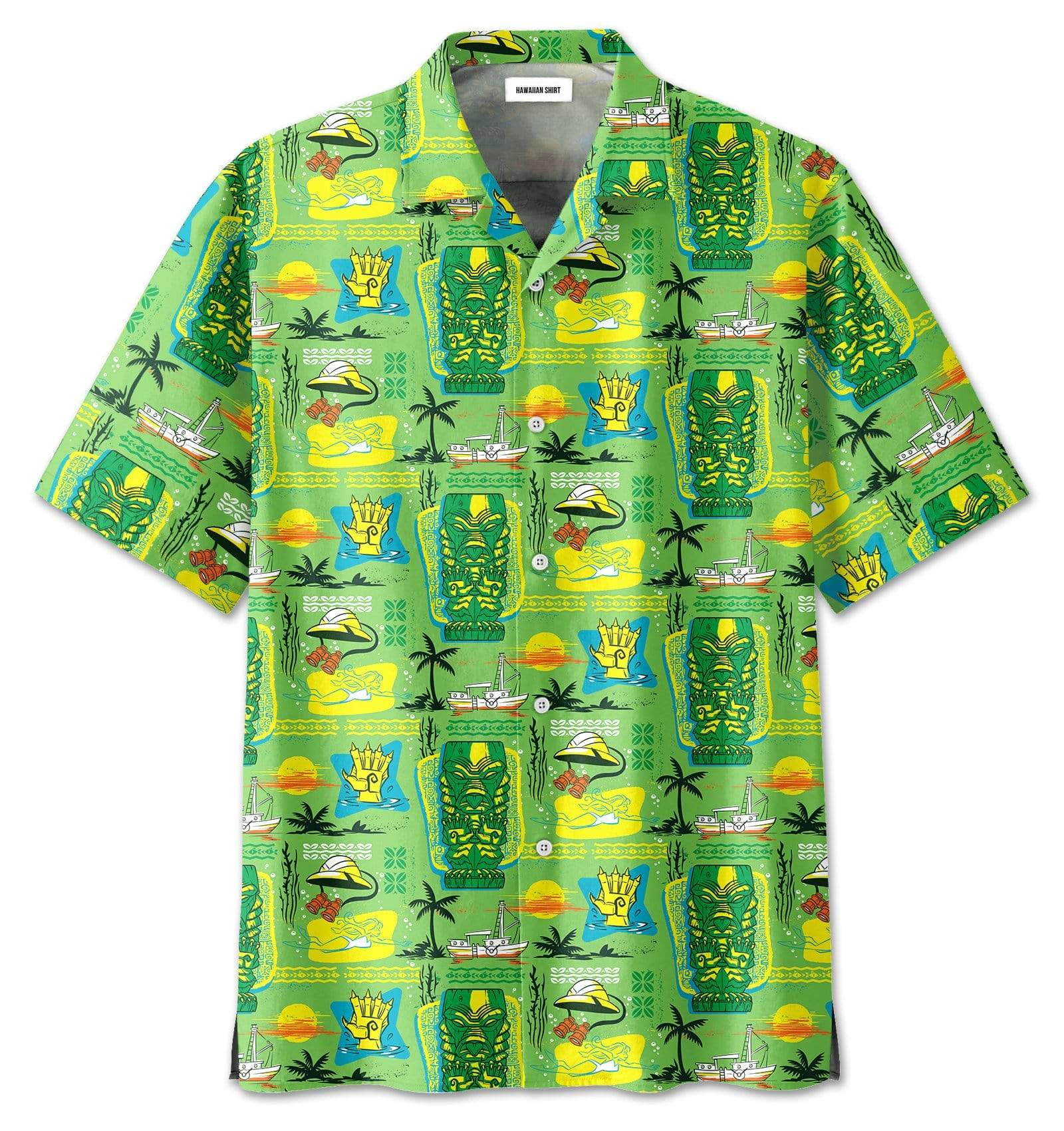 Tiki Tiki Cant You See Green Hawaiian Shirt For Men Women