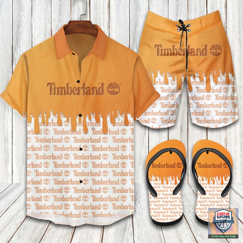 Timberland Bitter Orange Hawaiian Shirt Beach Short