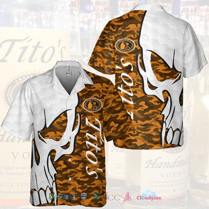 Tito’s Handmade Smoke Skull Hawaiian Shirt